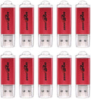 BestRunner 10Pcs USB Flash Drive USB 2.0 Memory Stick Pen Drive USB Storage Thumb Stick 256MB Small Capacity [NOT 256GB] Red