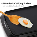 Aigostar Varmo Nonstick Electric Griddles - Pancakes Griddle Grill with Drip Tray, 10” x 20” Family-Sized, Black