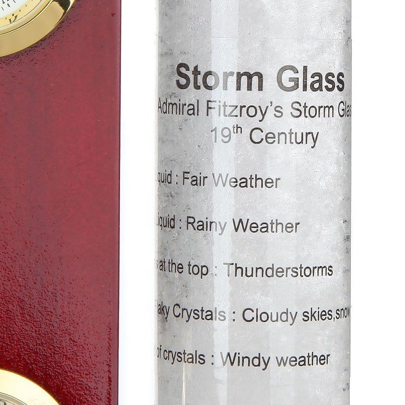 Lily's Home Analog Weather Station, with Galileo Thermometer, a Precision Quartz Clock, Analog Hygrometer, and Fitzroy Storm Glass Weather Predictor, 5 Multi-Colored Spheres (4.25 in x 5 in)