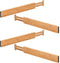 TILEMALL Bamboo Kitchen Drawer Dividers Drawer Organizers Expandable Drawer Dividers Wood Desk Drawer Organizers, Tray Organizer for Kitchen, Baby Drawer, Bathroom, Bedroom, Office or Dresser