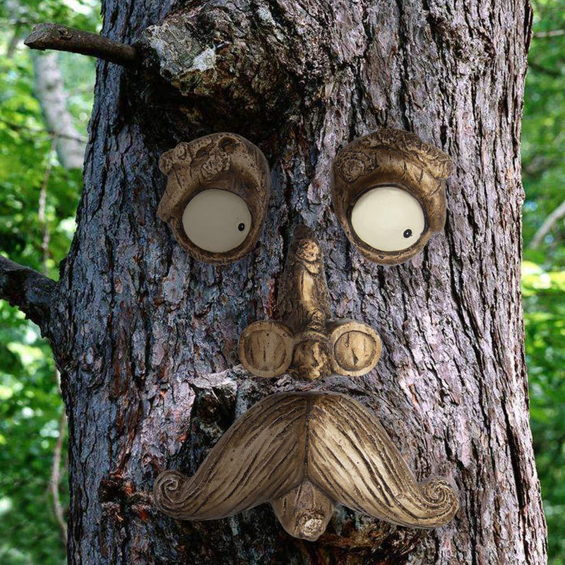 EnHoHa Old Man Tree Hugger Yard Art Decorations Tree Faces Outdoor Decor Garden Art Decorations