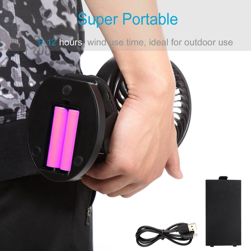 Clip on Fan, Battery Operated Clip on Portable Fan with 4400mAh Power Bank, Rechargeable Battery Personal Cooling Fan for Baby Stroller, 6-32 Hours Working Time, Stepless Regulation, Strong Airflow