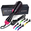 Hair Dryer Brush, Homga Hot Air Brush One Step Hair Dryer & Volumizer,3-IN-1 Multi-functional Negative Ion Electric Hair Blow Dryer & Styler Hair Straightener Curler Salon Hair Comb with 6 Hair Clips