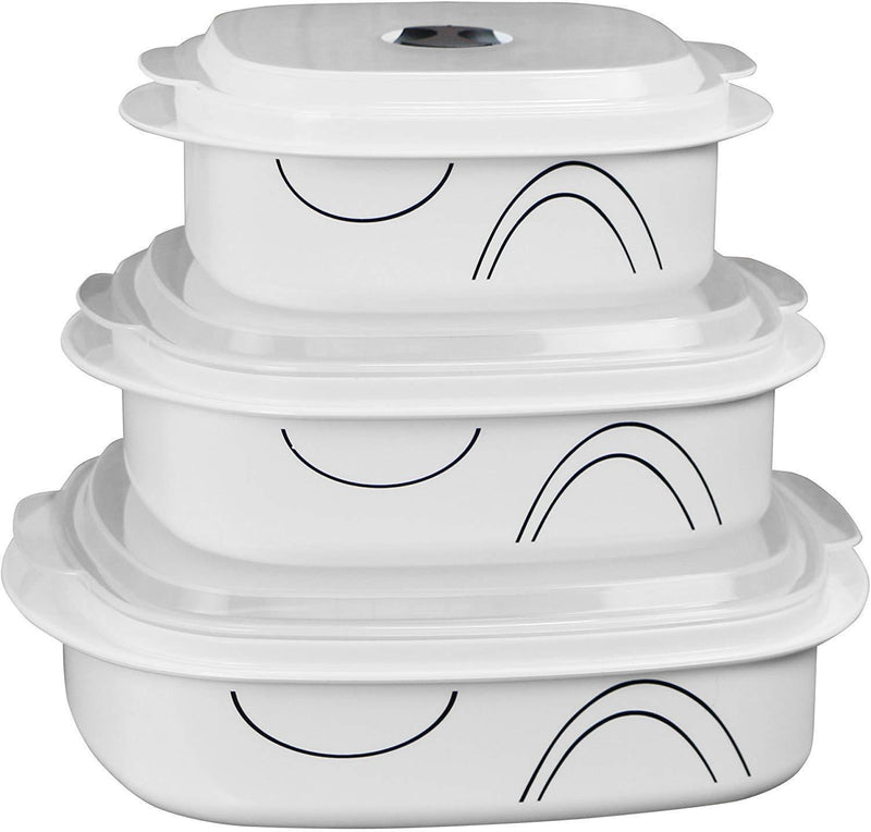 Corelle Coordinates by CulinWare 6-Piece Microwave Cookware, Steamer and Storage Set, Splendor