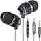 Betron B25 Noise Isolating in Ear Canal Headphones Earphones with Pure Sound and Powerful Bass for iPhone, iPad, iPod, Samsung Smartphones and Tablets (Black with Remote)