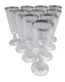 140 pc Plastic Classicware Glass Like Champagne Wedding Parties Toasting Flutes Party Cocktail Cups (Clear) by Oojami