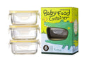 Glasslock 6pcs Set Yum Yum Eco Friendly Airtight Spill Proof Baby Meal Food Storage Container Square 210ml