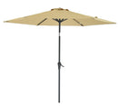 Patio Watcher 9 FT Patio LED Umbrella Solar Powered Outdoor Umbrella, 40 LED with 2 Charge Modes(Solar and Adaptor),250GSM Fabric with Push Button Tilt and Crank,Red