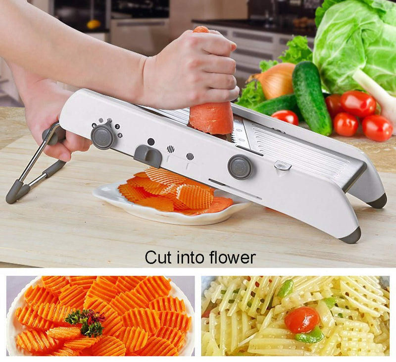 Joho Mandoline Slicer Vegetable Cutter Grater Chopper Julienne Slicer ,Adjustable Slicer Professional Grater with Stainless Steel Blades