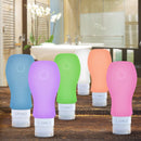 Travel Bottles Silicone Containers Set, White/Blue/Green/Purple, 3 oz, Set of 4