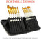 DUGATO Artist Paint Brush Set 15pcs Includes Pop-up Carrying Case with Free Palette Knife and 2 Sponges