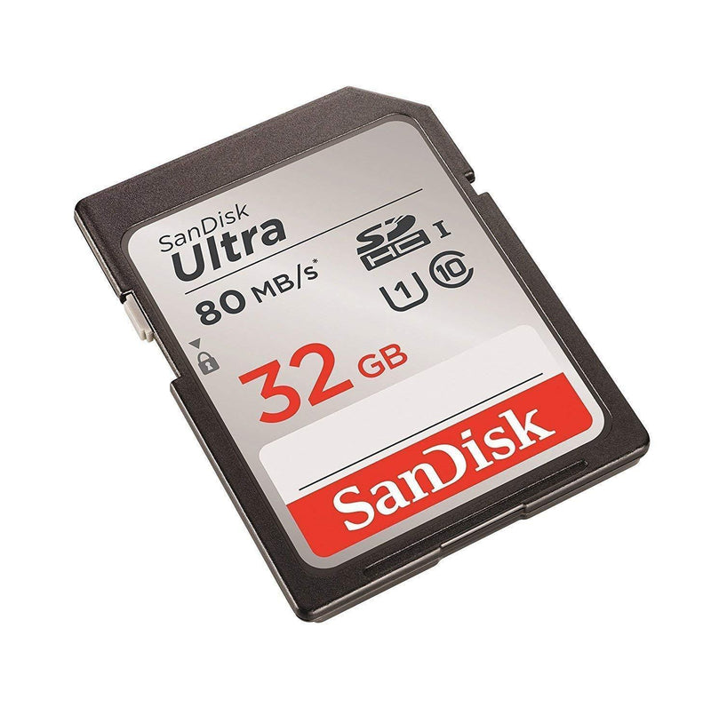 SanDisk 32GB Ultra Class 10 SDHC UHS-I Memory Card Up to 80MB, Grey/Black (SDSDUNC-032G-GN6IN)