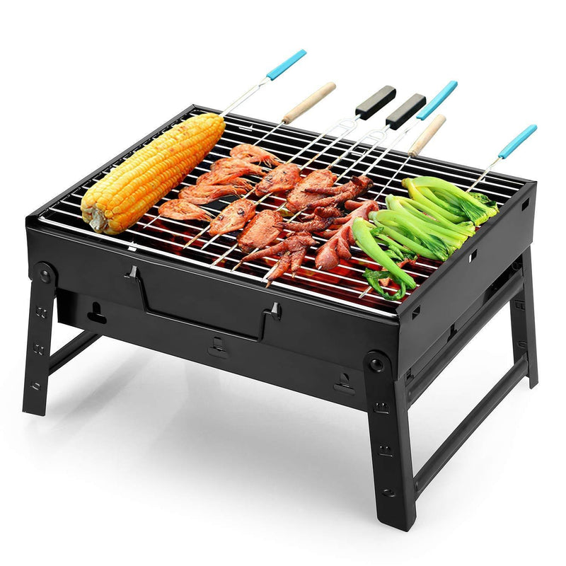Uten Barbecue Charcoal Grill Folding Portable Lightweight BBQ Tools for Outdoor Cooking Camping Hiking Picnics Tailgating Backpacking