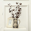 VGIA 3 Pack 21 inch Cotton Stems Farmhouse Decoration Floral Picks - Rustic Style Vase Filler Decoration Flower