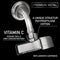 Luxury Filtered Shower Head (Metal) 2 Cartridges Vitamin C + 5 Shower Caps - Reduses Chlorine & Sediments - Consistent Water Pressure - Massage and SPA Effery Shower Head