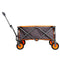 PORTAL Collapsible Folding Utility Wagon Quad Compact Outdoor Garden Camping Cart Support up to 225 lbs, Regular, Grey