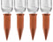 Modern Innovations Terracotta Plant Watering Stakes for Home and Vacation Plant Watering, Set of 4