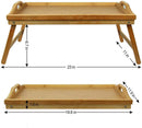 Bed Tray Table with Folding Legs,Serving Breakfast in Bed or Use As a TV Table, Laptop Computer Tray, Snack Tray with Moso Natural Bamboo by Artmeer