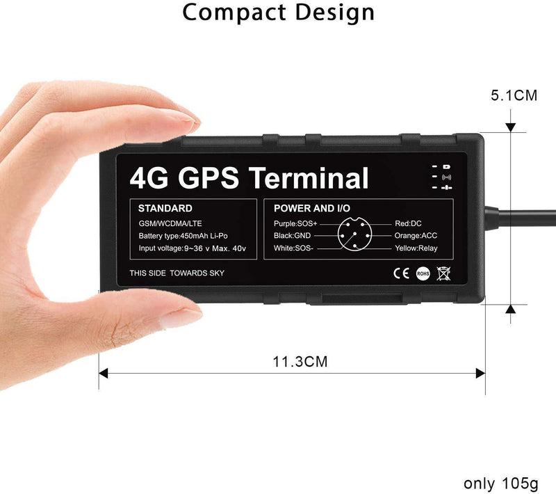 4G GPS Tracker for Vehicles, Toptellite Car GPS Tracking Device Support WiFi Hotspot/Remote Oil & Power Cut-Off Precise Locator Positioning&Monitoring for Fleet Management/Spouses/Assets + SOS Alarm