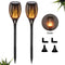 Otdair Solar Torch Lights Waterproof Flickering Flame Solar Torches Dancing Flames Landscape Decoration Lighting Dusk to Dawn Outdoor Security Path Light for Garden Patio Driveway (4 Packs)