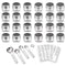 24 Magnetic Spice Tins, 117 PVC Spice Labels, 4 Stainless Steel Measuring Spoons and Recipes E-book by Sanquility. Round Storage Spice Jars Set of 24, Clear Top Lid with Sift or Pour