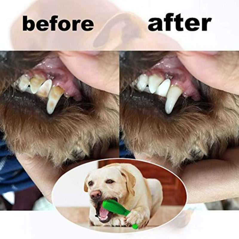 NidaNunu Dog Toothbrush Stick-Dog Tooth Brushing Stick for Dogs Oral Care Dental Care Natural Rubber Non-toxic Dog Pet Chew Toys