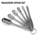 13-piece Measuring Cups and Spoons Set, 18/8 Stainless Steel Heavy Duty Good Grips with Ring Connector