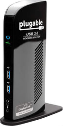 Plugable USB 3.0 Universal Laptop Docking Station for Windows (Dual Video HDMI and DVI/VGA, Gigabit Ethernet, Audio, 6 USB Ports)