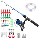 Kids Fishing Pole,Light and Portable Telescopic Fishing Rod and Reel Combos for Youth Fishing by PLUSINNO