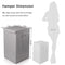 CLEEBOURG Large Laundry Clothes Hamper, Foldable Laundry Hamper with Lid and Handles, Easily Transport Laundry Dirty Clothes Basket, Grey Hamper for Closet, Bathroom, Dorm (90L)