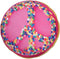 iscream Sugar-riffic Donut Shaped Bi-Color 16" Photoreal Print Microbead Pillow, Pink Front/Chocolate Back, 16"Wx16"H