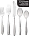 Radley & Stowe 20-Piece Flatware Solid Stainless Steel Silverware Set (Designer Grade with Matte Finish Handle) (8-Set (40-piece))