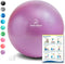 Exercise Ball - Professional Grade Anti-Burst Fitness, Balance Ball for Pilates, Yoga, Birthing, Stability Gym Workout Training and Physical Therapy