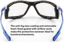3M Virtua CCS Protective Eyewear 11872-00000-20, Foam Gasket, Anti Fog Lens, Clear