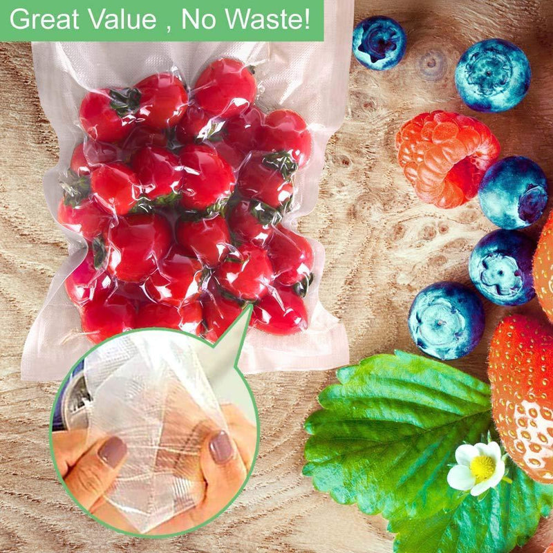 100 Vacuum Sealer Bags 50 Each Size: Pint 6" x 10" and Quart 8" x 12" for Food Saver, Seal a Meal Vac Sealers