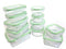 Kinetic Glass Food Storage Containers with Lids - 18 Piece - GlassWorks Meal Prep Containers, Airtight and Leakproof with Portion Control Containers,BPA Free & FDA Approved(9 Containers & 9 Lids)