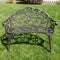 LEAN ON US Belleze Antique Designed Rose Style Outdoor Patio Park Garden Bench Bronze Love Seat Cast Iron Backyard Porch Home Pool