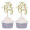 Giuffi Set of 24 Golden Oh Boy Cupcake Toppers Party Decors Baby Shower Decors