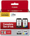 Canon PG-243/ CL-244 Ink Multi Pack, Compatible to TR4520, MX492, MG2520, MG2922, TS302 and TS202 Printers