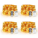YIHONG 4 Set Fairy Lights Battery Operated String Lights Waterproof 8 Modes 50 LED Fairy String Lights 16.4FT Firefly Lights Remote Control for Halloween Thanksgiving Christmas Decor (Multicolor)