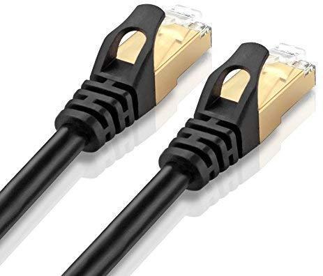 TNP Cat6 Ethernet Patch Cable (10 Feet) - Professional Gold Plated Snagless RJ45 Connector Computer Networking LAN Wire Cord Plug Premium Shielded Twisted Pair (White)