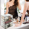 Sorbus Cosmetics Makeup and Jewelry Big Storage Display-Stylish Vanity, Bathroom Case, 4 Large, 2 Small Drawers, Clear