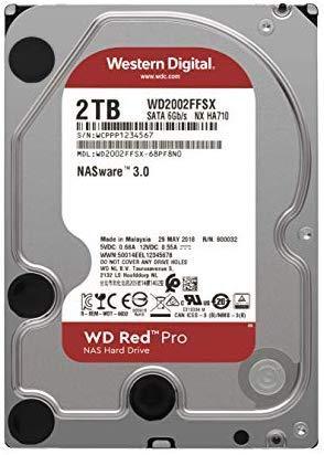 WD Red 2TB NAS Hard Drive - 5400 RPM Class, SATA 6 Gb/s, 64 MB Cache, 3.5" - WD20EFRX