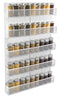 TQVAI 5 Tier Wall Mount Spice Rack Organizer Kitchen Spice Storage Shelf - Made of Sturdy Punching Net, White