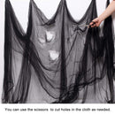 Whaline Halloween Black Creepy Cloth 276 x 87 inch Spooky Halloween Decoration for Haunted Houses Party Supplies