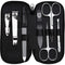 Manicure set made in Germany - 7 piece stainless steel exclusive finger & toe nail clipper set in luxury leather case, made in Solingen Germany