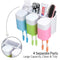 iHave Toothbrush Holder Wall Mount 3 Cups Electric Toothbrush Storage Set- No Drill or Nail Needed (3 Color Toothbrush Holder)