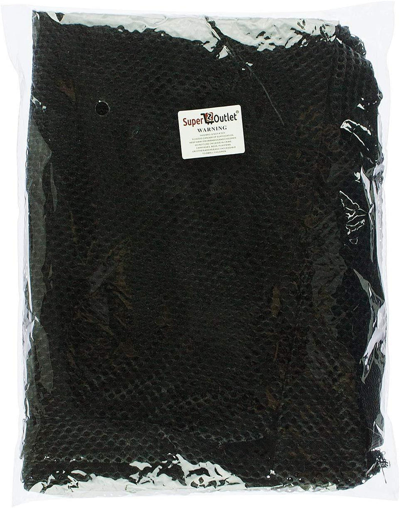 Super Z Outlet Sports Ball Bag Drawstring Mesh - Extra Large Professional Equipment with Shoulder Strap Black (30" x 40" Inches)