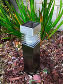 LowVoltz Solar 6 Pack Stainless Steel Solar LED Path Lights.