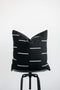 Woven Nook Decorative Throw Pillow Covers ONLY for Couch, Sofa, or Bed Set of 4 18x18 20x20 and 22x22 inch Modern Design 100% Cotton Black White Geometric Faux Leather Zulu Set (18'' x 18'')